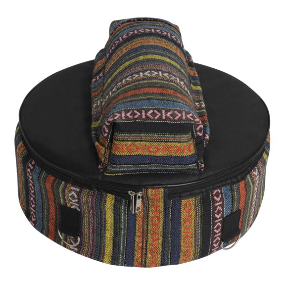 ENYOUNG Ethnic Style Snare Drum Storage Bag Thickened Oxford Cloth Portable Percussion Case with Adjustable Shoulder Straps for Professional Artists and Beginners, 18.5 x 11.8 Inches / 47 x 30 cm