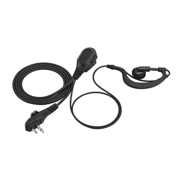 ENYOUNG G-Shape Two Way Radio Earpiece with Directional PTT Mic Hands-Free Walkie Talkie Headset, Rotary Earhook for Hytera TC-500 TC-518 TC-600 PD500, 47.2 inches / 120 cm