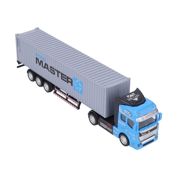 ENYOUNG Large Alloy Container Truck Toy Model Pull Back Detachable Blue Express Carrier Truck Realistic Toy Vehicles for Boys and Girls Gift Age 3 to 10 Years Old (12.3 inches / 31.2 cm)