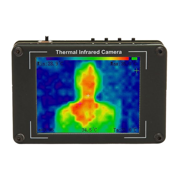 ENYOUNG MLX90640 Infrared Thermal Imager with 3.4 Inch LCD Display, 1800mAh Rechargeable High Accuracy Non-Contact Infrared Thermal Sensor Imaging Camera Temperature Testing Device (-40C to 380C)