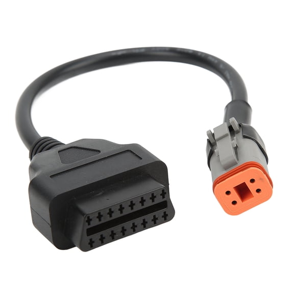 ENYOUNG Motorcycle 4-Pin to 16-Pin OBD2 Diagnostic Cable Code Reader Scanner Adapter for Harley Davidson 12-24V Automotive Diagnostic Tool Versatile Fault Code Scanner (5.9 inches / 15 cm)
