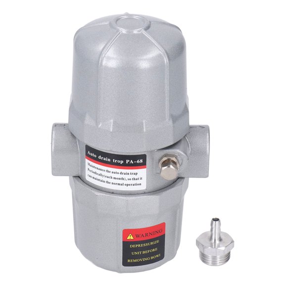 ENYOUNG PA-68 Heavy Duty Auto Drain Trap Water Pneumatic Screw Air Compressor Storage Tank Automatic Drainer Valve, G1/2 Inch / DN15 Connection Port