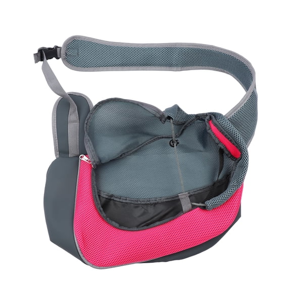 ENYOUNG Pet Sling Carrier Bag for Cats and Dogs Portable Breathable Mesh Single Shoulder Travel Carrier Rose Red 14.6 inches / 37.1 cm