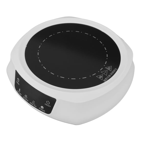 ENYOUNG Portable 800W Electric Hot Plate Mini Stove with Digital Display Automatic Shut-Off, Ceramic Cooktop for Boiling Water Making Tea Coffee, 7.87 inches / 20 cm, 2.16 lbs / 0.98 kg, White