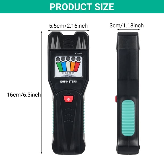 ENYOUNG Professional Handheld EMF Meter and Electromagnetic Radiation Detector for Home, Office, and Outdoor Magnetic Field Tester, 30Hz-20,000Hz Frequency Range Frequency Reader, 10 Inches / 25.4 cm
