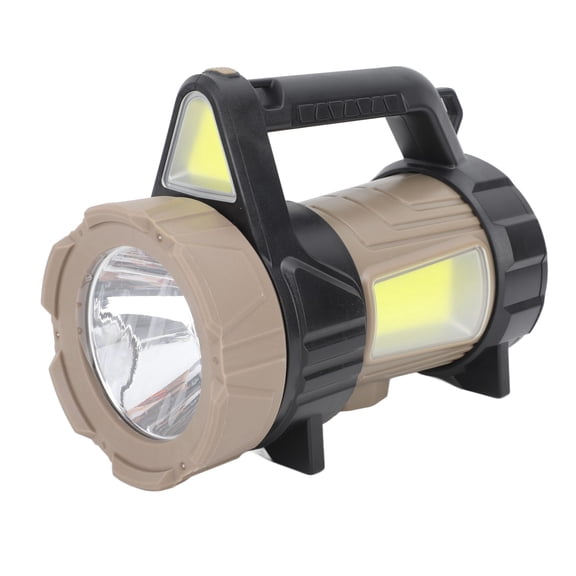 ENYOUNG Rechargeable Handheld Spotlight Strong Light Searchlight 3500lm LED Flashlight with Red Warning Light Hand Crank Power for Outdoor Camping Hiking Emergency (8.66 inches / 22 cm)