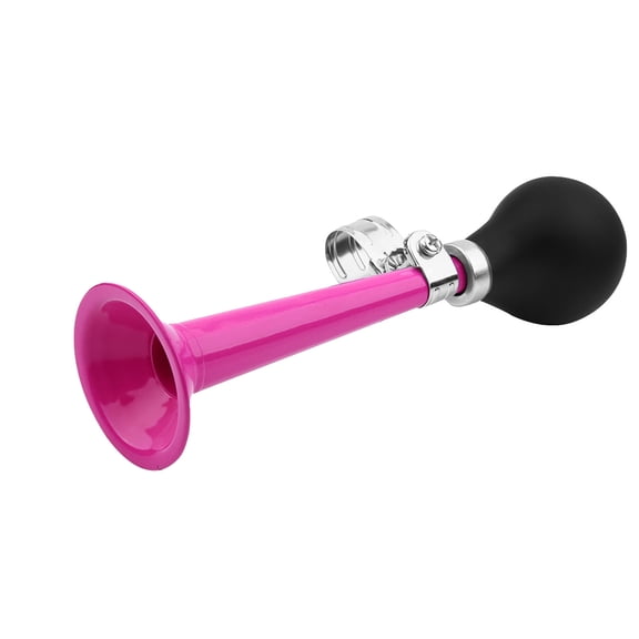 ENYOUNG Retro Bicycle Bugle Horn 7.9 inches / 20 cm Squeeze Bulb Vintage Cycle Hooter Air Trumpet Loud Rhythmic Sound Handlebar Mount Bike Bell for Cruisers Cycling - Stylish Pink