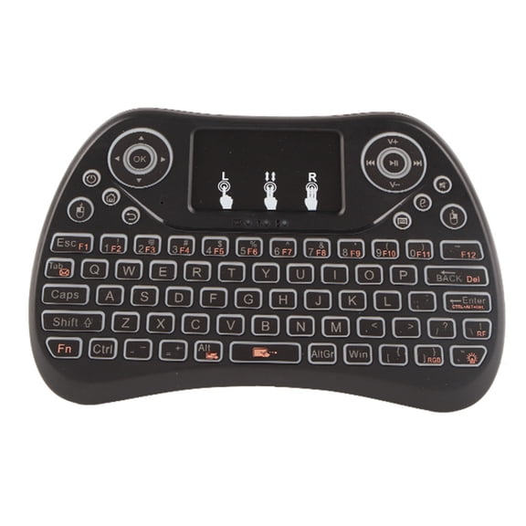 ENYOUNG S913 Mini Wireless Keyboard with Touchpad 2.4GHz USB Receiver & Built-in Rechargeable Battery Dual Layout 6.1 x 4.0 x 0.6 inches / 15.5 x 10.2 x 1.5 cm Compact Keyboard for PC Android iOS