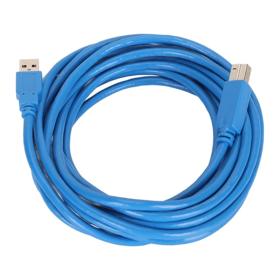 ENYOUNG USB 3.0 Cable A to B Male to Male High Speed Printer Cord Accessories, 16.4 ft / 5 meters Long, Ideal for Hard Disk Boxes Webcams and Digital Cameras, Black Color Data Transmission Lead