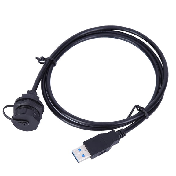 ENYOUNG Waterproof USB Connector USB3.0 Female Male Wire Plug Panel Mount Adapter (1 Meter / 39.37 Inches)