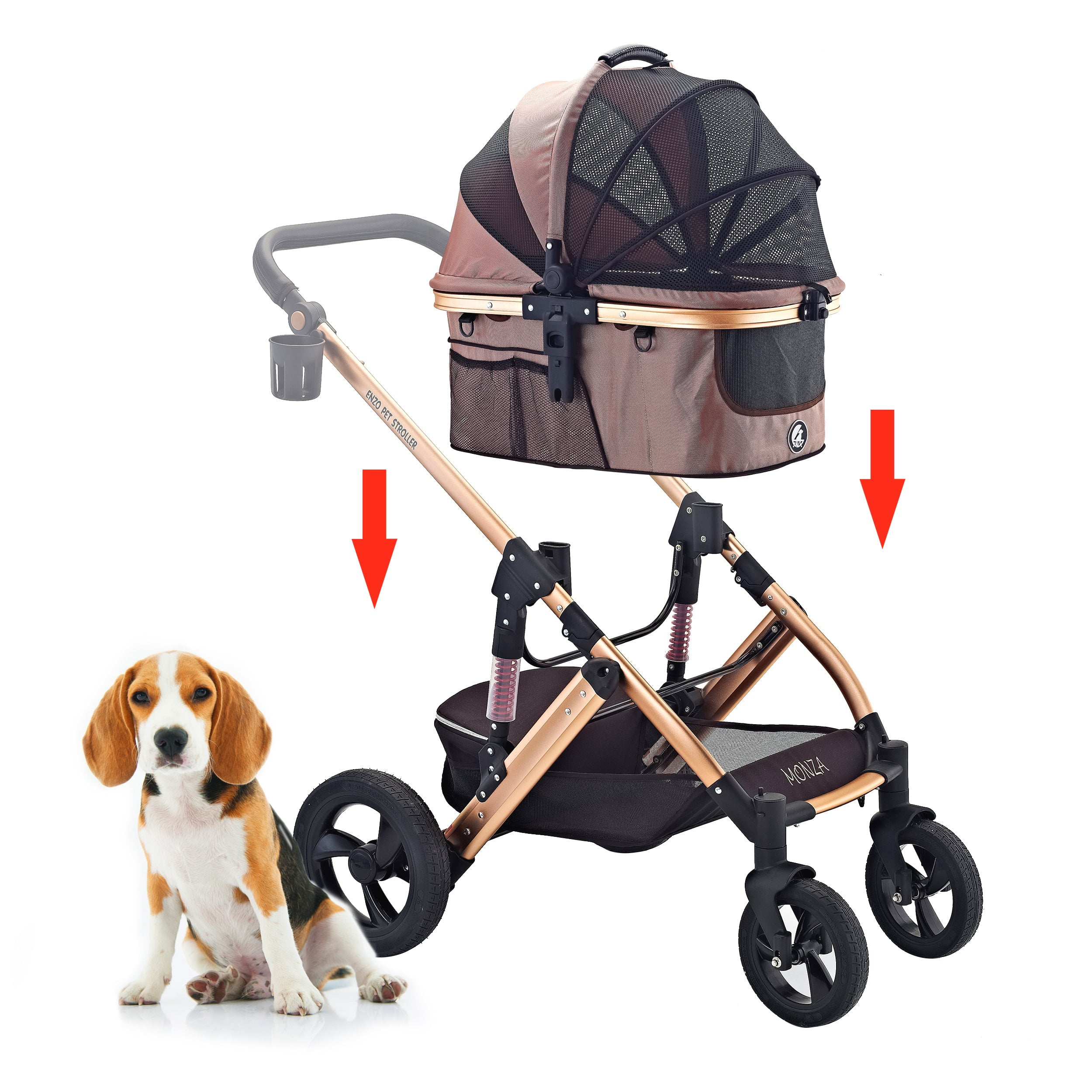 ENZO Pet Stroller Monza Luxury 3-In-1 Stroller, Martinique | Ubuy