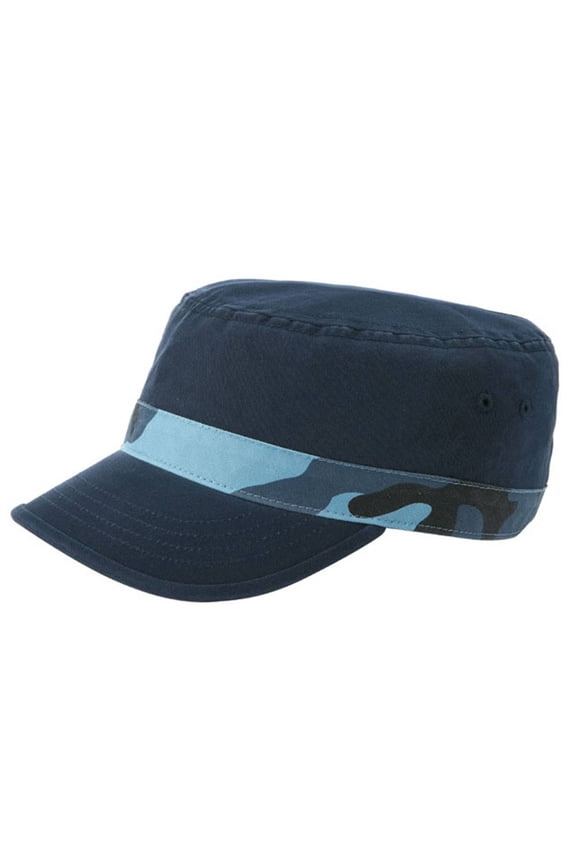 ENZYME WASHED TWILL ARMY CAP - Navy