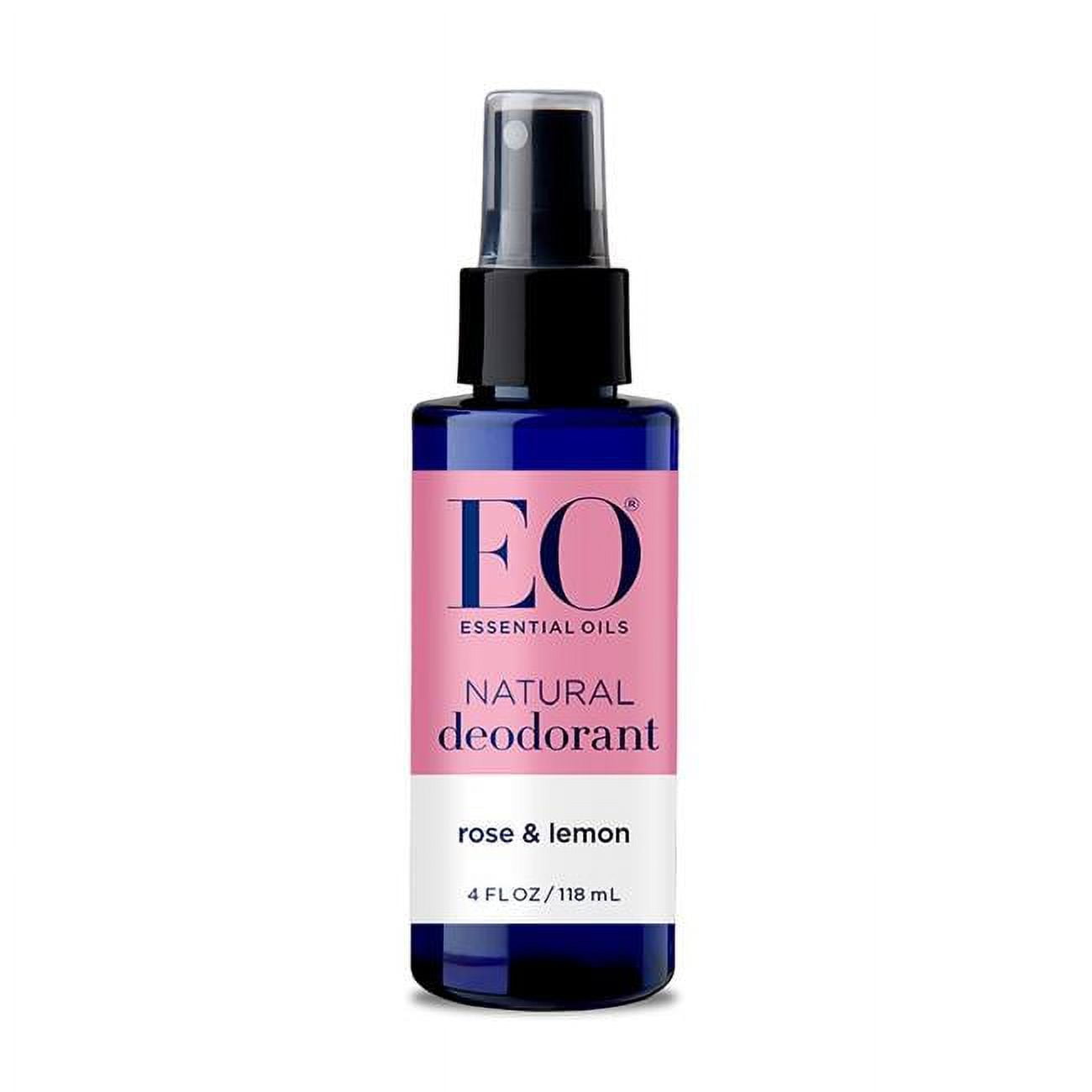 EO Products Natural Rose and Lemon Deodorant Spray, 4 Fluid Ounce -- 1 each.