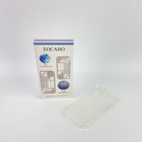 EOCAHO Cases for smartphones,[Not Yellowing] [Camera Protection] Transparent Shockproof Protective Phone Case Soft Silicone Slim Cover, 6.1 inch, Transparent