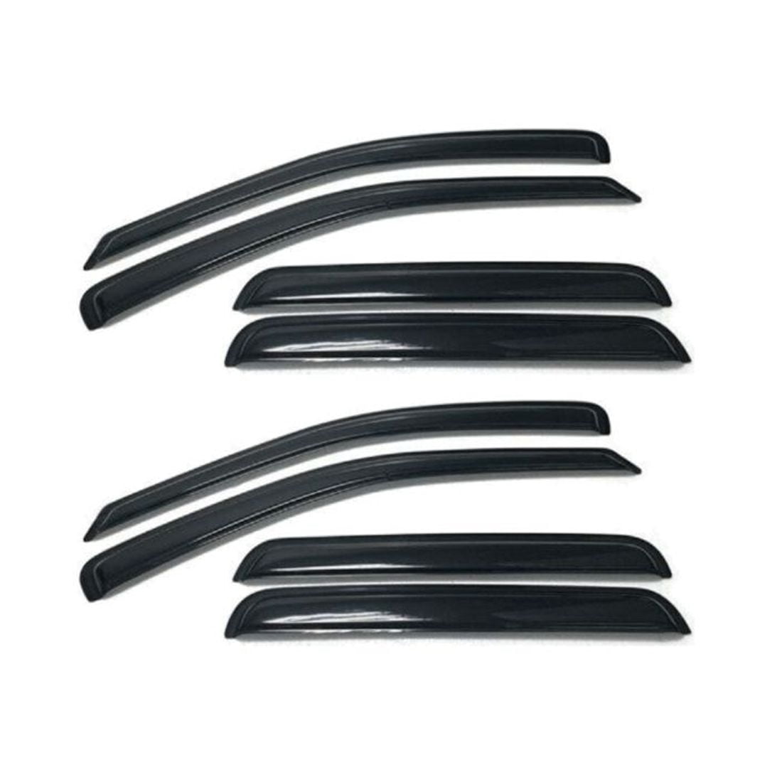 For 2017-2025 JEEP COMPASS Tape-on Dark Smoke Window Visor Rain Guard