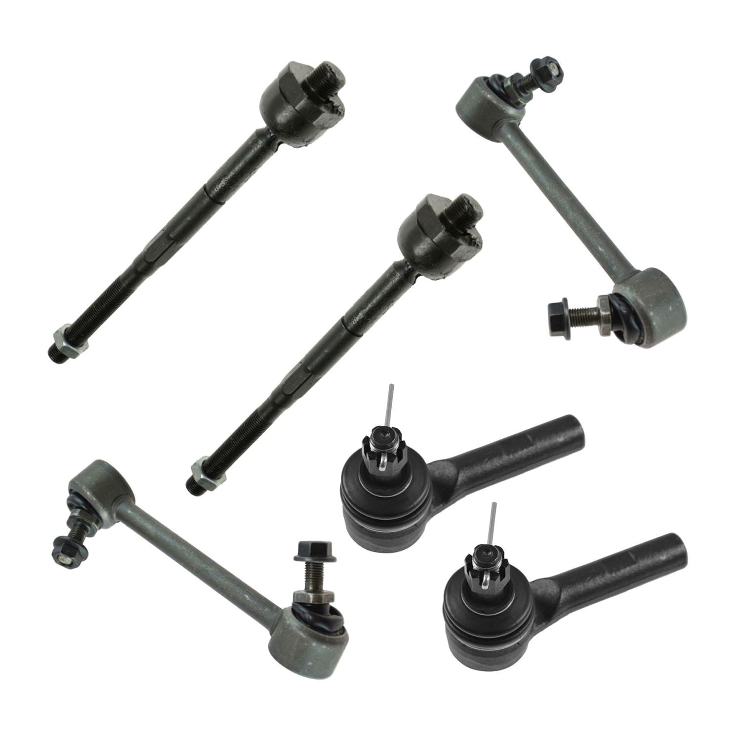 EODROMC Front Sway Bar Links Inner & Outer Tie Rods Kit Set of 6 for Chevy for Colorado 2.8L/3.5L 2004-2005,for GMC for Canyon 2.8L/3.5L 2004-2005 Truck Sealed-Greasable or Sealed