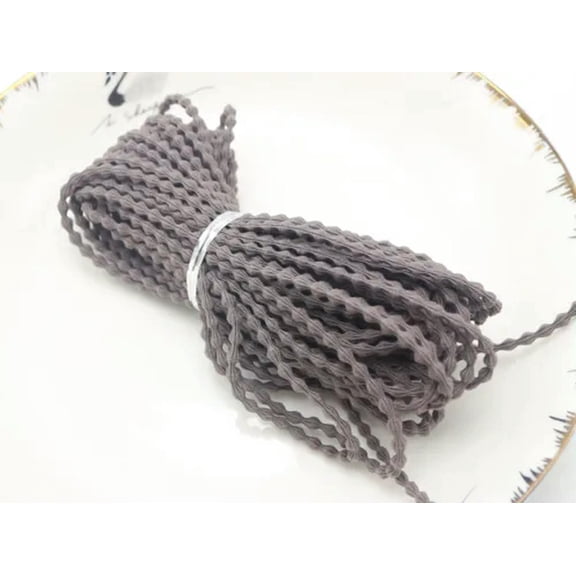EOEMY 10 Meter Elastic Cord Stretch Thread String 3mm For Sewing Hair Band Crafts-3# Dark Grey