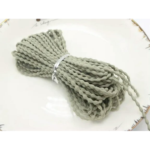 EOEMY 10 Meter Elastic Cord Stretch Thread String 3mm For Sewing Hair Band Crafts-4# Light Green