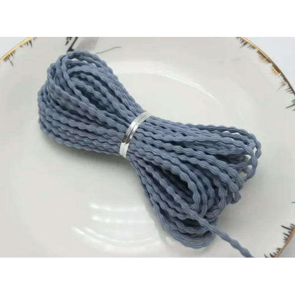 EOEMY 10 Meter Elastic Cord Stretch Thread String 3mm For Sewing Hair Band Crafts-5# Blue