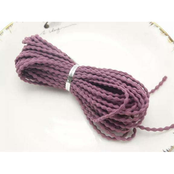 EOEMY 10 Meter Elastic Cord Stretch Thread String 3mm For Sewing Hair Band Crafts-6# Purple