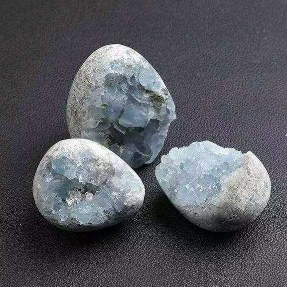 EOEMY 100-150G Natural Celestite Cluster Geode Quartz Crystal Healing Ore Stone Decor