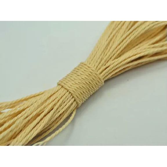 EOEMY 100 Meters Waxed Polyester Twisted Cord 1mm Macrame String Linen Thread Various-Beige