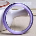 thumbnail image 1 of EOEMY 100%Natural Violet Chalcedony Bangle Jade Beautiful Agate Bangle 60mm 62mm, 1 of 7