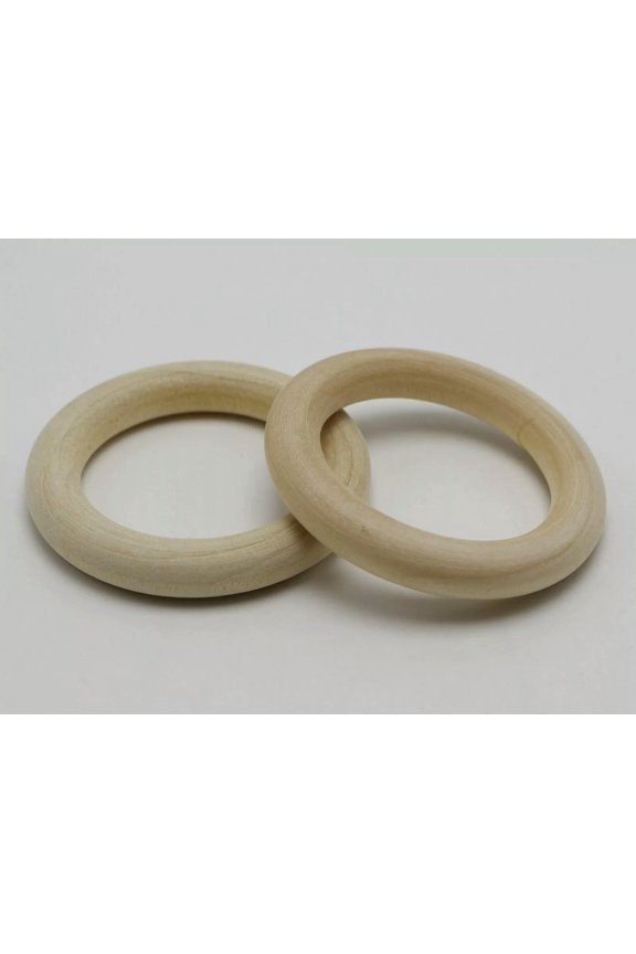 100 Unfinished Natural Untreated Plain Wooden 100mm Round Ring Diy Craft