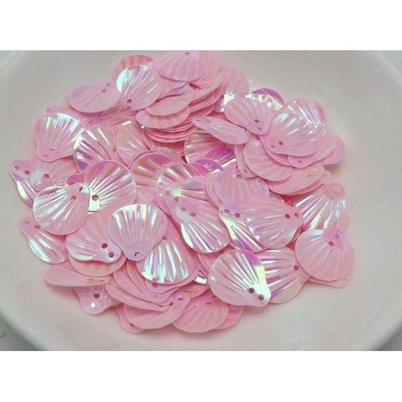 EOEMY 1000 Pink Shell Loose Sequins Paillettes Top Hole Sewing Wedding Craft