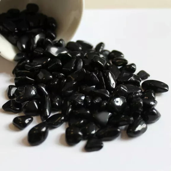 EOEMY 100G Lot Natural Quartz Crystal Gravel Macadam Rough Healing Mineral Specimen-Obsidian Quartz-10Pcs
