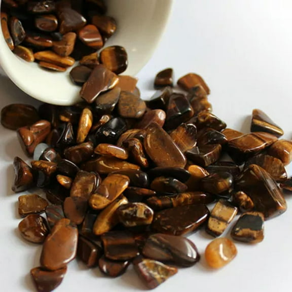 EOEMY 100G Natural Quartz Crystal Crushed Chip Gemstone Healing Energy Rock Specimens-10Pcs-Tiger'S Eye Quartz