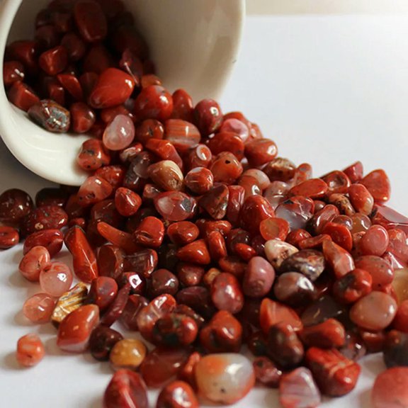 EOEMY 100G Natural Red Agate Quartz Tumbled Stone Healing Crystal Specimen Carnelian