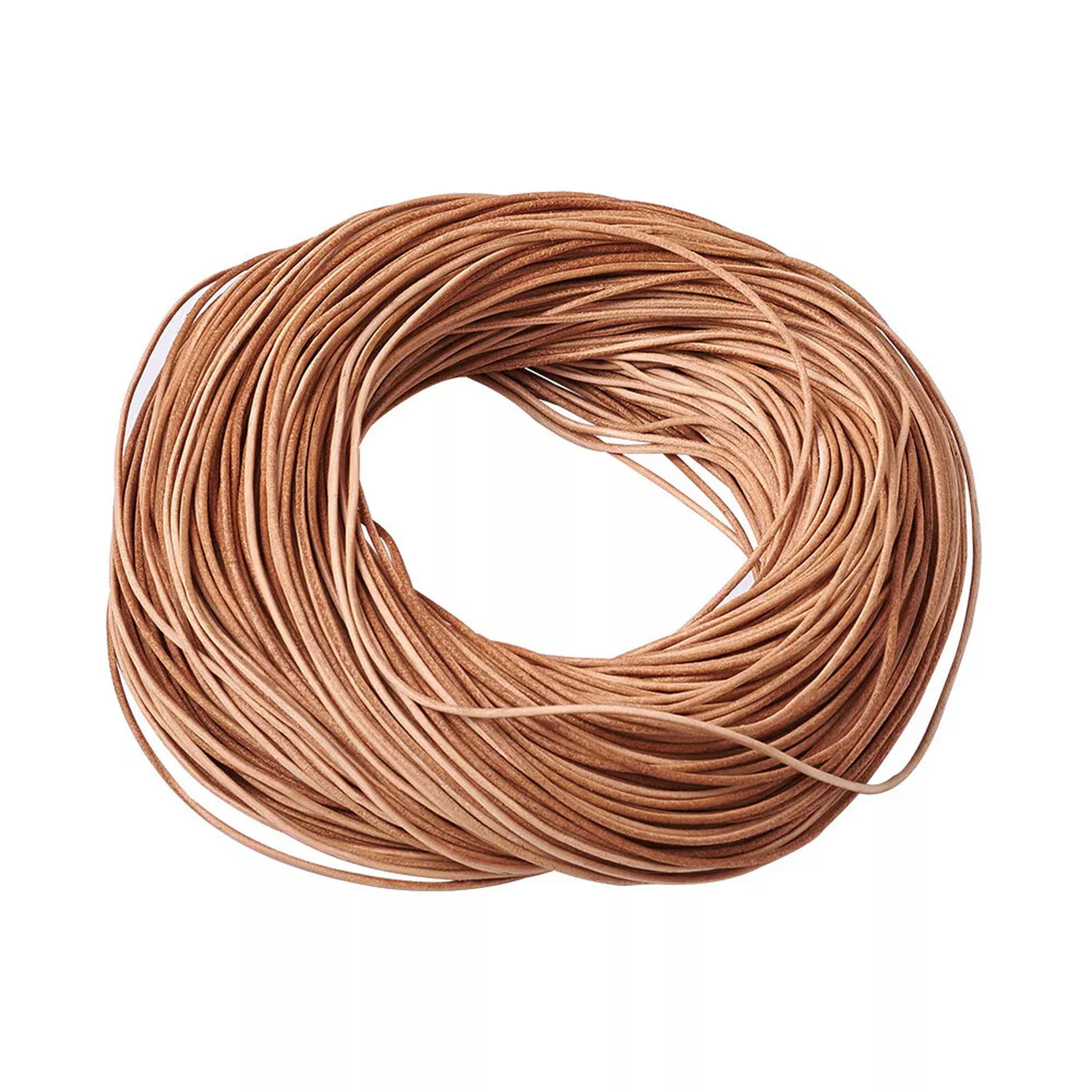 EOEMY 100M Cowhide Leather Cord Jewelry Beading Bracelet String Craft Thread 1.5mm