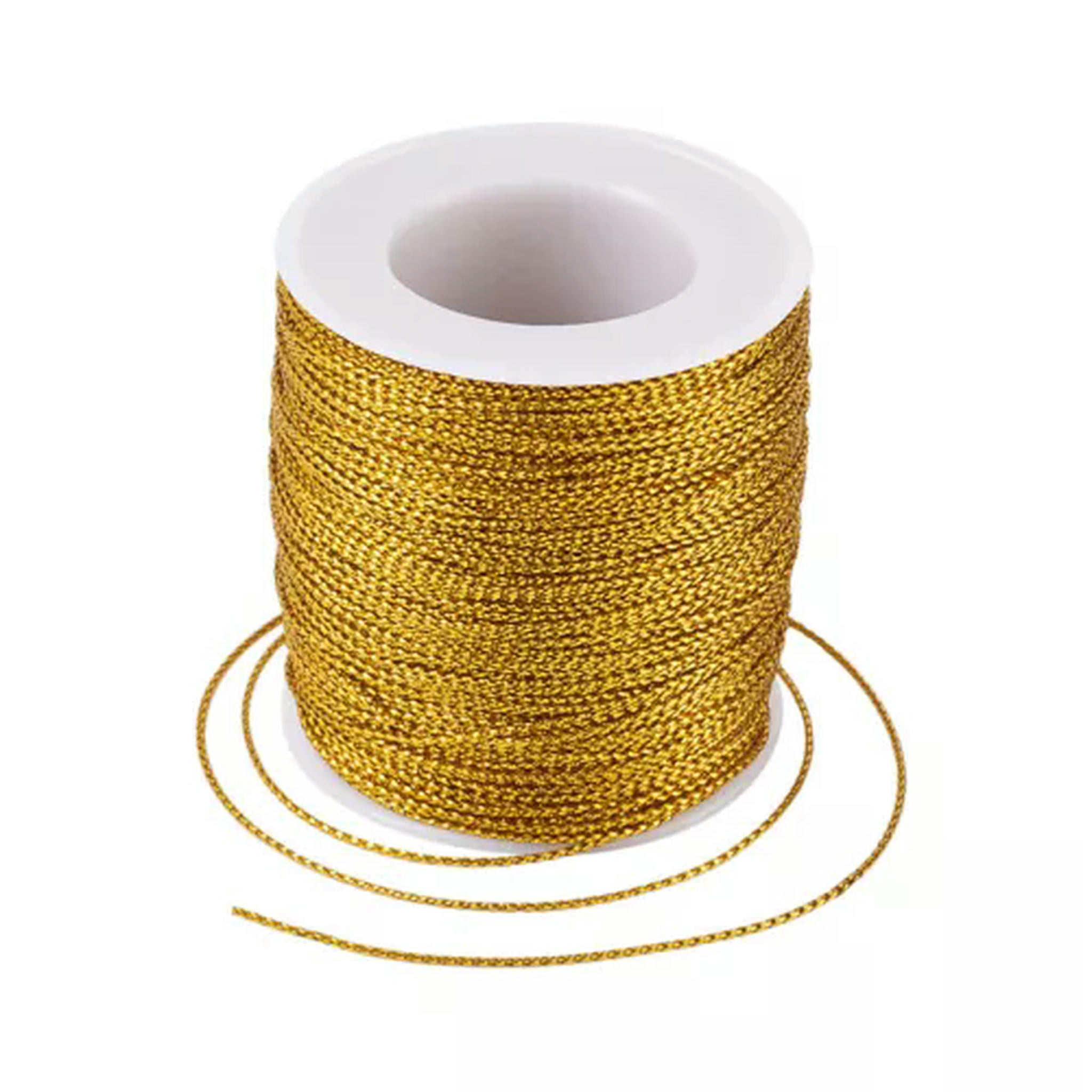 EOEMY 100M Jewelry Braided Thread Metallic Luster Cord Metallic Luster ...
