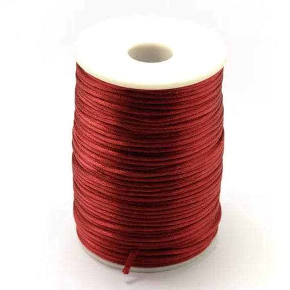 EOEMY 100M/Roll Polyester Cord Jewelry Beading Thread Bracelet Diy Craft String 1.5mm-Firebrick