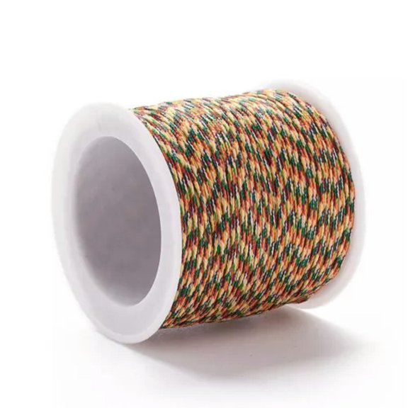EOEMY 100Yards/Roll 0.8mm Braided Nylon Thread Diy Material For Crafts Jewelry Making-Colorful #02