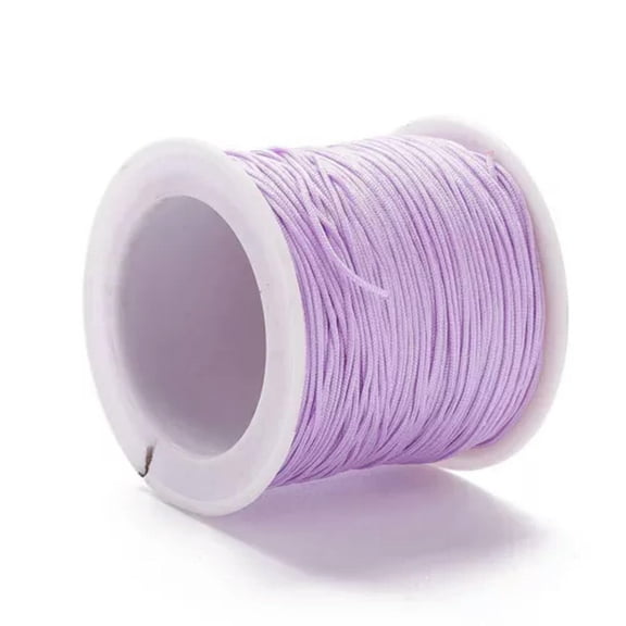 EOEMY 100Yards/Roll 0.8mm Braided Nylon Thread Diy Material For Crafts Jewelry Making-Lilac