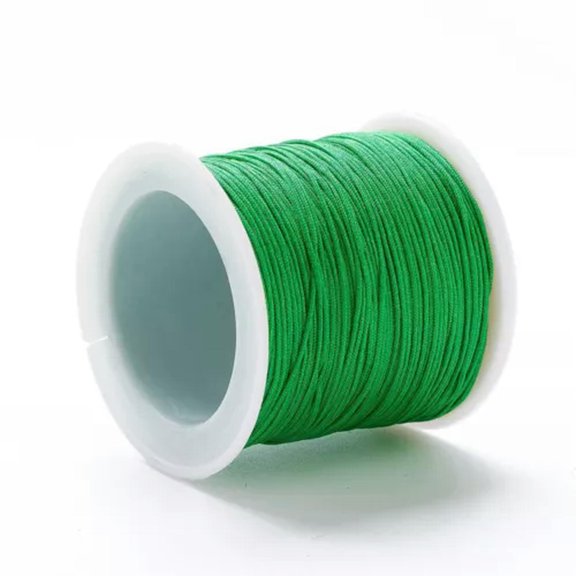 EOEMY 100Yards/Roll 0.8mm Braided Nylon Thread Diy Material For Crafts Jewelry Making-Spring Green