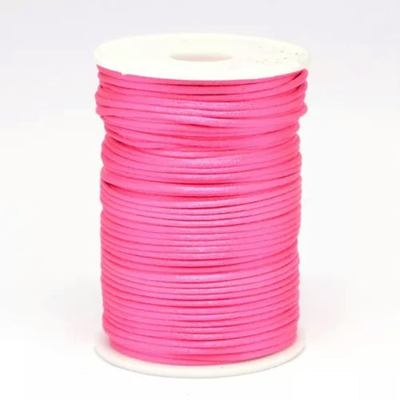 EOEMY 100Yds/Roll Round Polyester Cords Beading Threads String Spool Supplier 2mm Dia-Deep Pink