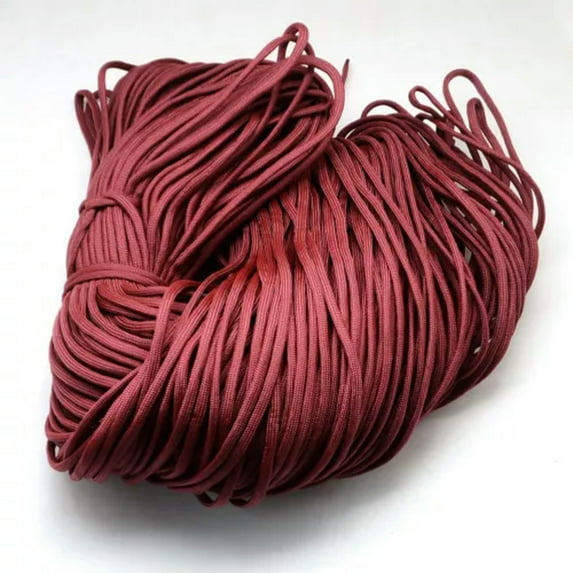 EOEMY 109Yards Bulk Polyester Spandex Cords Rock Climbing Rope Cable Solid Color 4~5mm-Firebrick