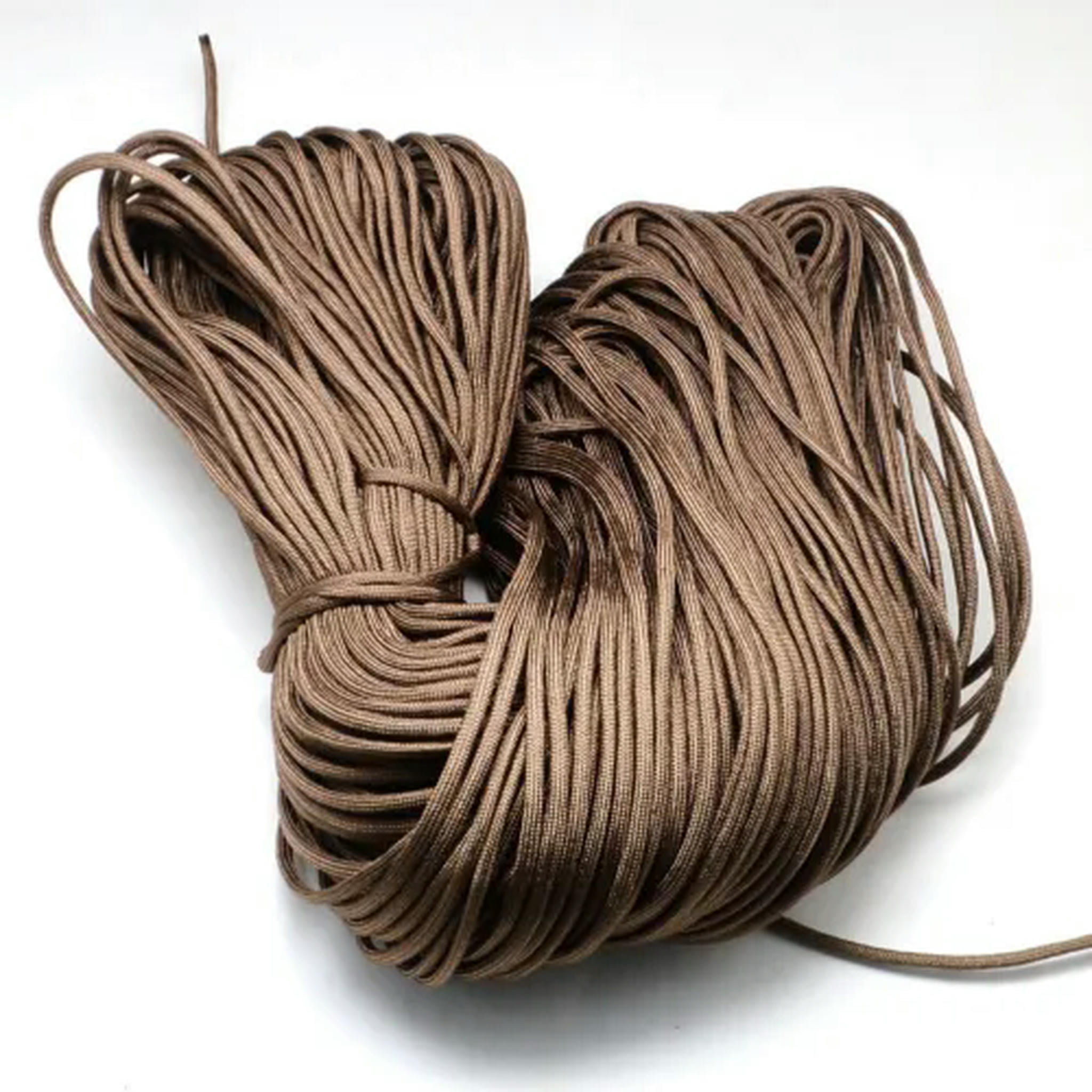 EOEMY 109Yards Bulk Polyester Spandex Cords Rock Climbing Rope Cable Solid Color 4~5mm-Saddle Brown