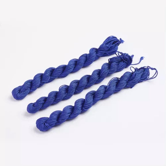 EOEMY 10Bundles/Bag 1mm Nylon Thread Nylon String For Diy Beading Woven Jewelry Making-Blue