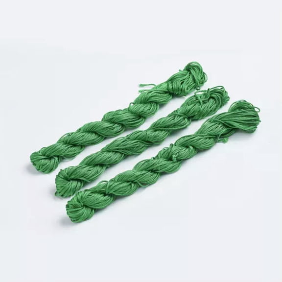 EOEMY 10Bundles/Bag 1mm Nylon Thread Nylon String For Diy Beading Woven Jewelry Making-Green