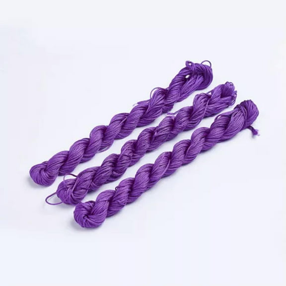 EOEMY 10Bundles/Bag 1mm Nylon Thread Nylon String For Diy Beading Woven Jewelry Making-Purple