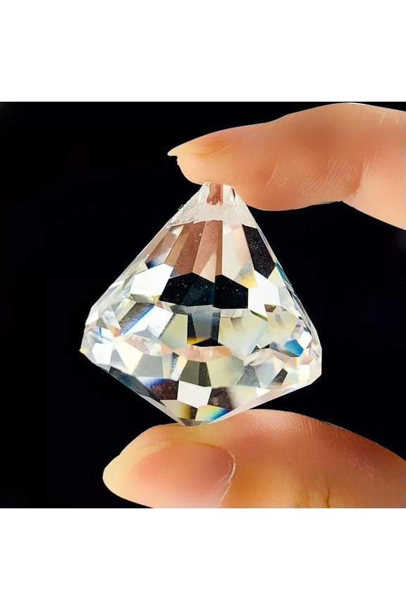 10Pc 35mm Clear Ice Rock Diamond Crystal Ball Rainbow Maker Chandelier Pendant