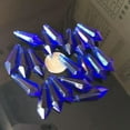 thumbnail image 1 of EOEMY 10Pc Blue 38mm Pointed Bead Crystal Suncatcher Prism Chandelier Pendant Hanging, 1 of 3