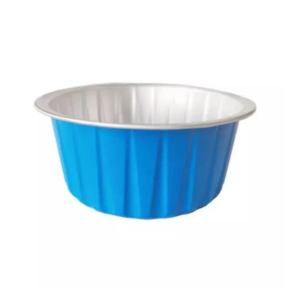 EOEMY 10Pcs Aluminum Foil Tin Box Cup Reusable Bbq Tray Food Bakeware Pastry-10Pcs-Blue