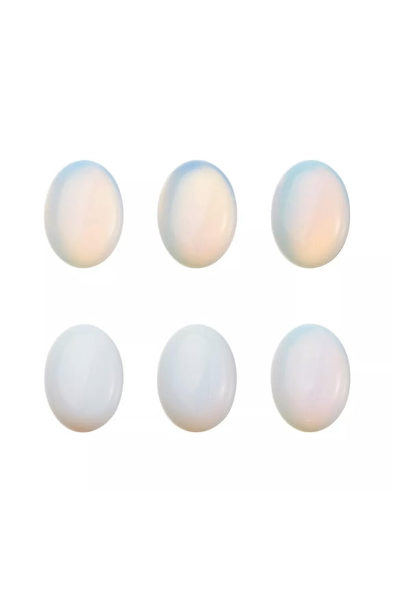 10Pcs Opalite Gemstone Cabochons For Craft Pendants Jewelry Making Oval 25X18mm
