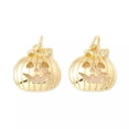 thumbnail image 1 of EOEMY 10Pcs Pumpkin 18K Gold Plated Halloween Brass Pendants With Jump Rings 15X14mm, 1 of 2