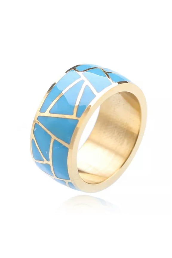 10mm Stainless Steel Aaa Band Men/Womens Silver/Gold-Color Ring Size 7-12